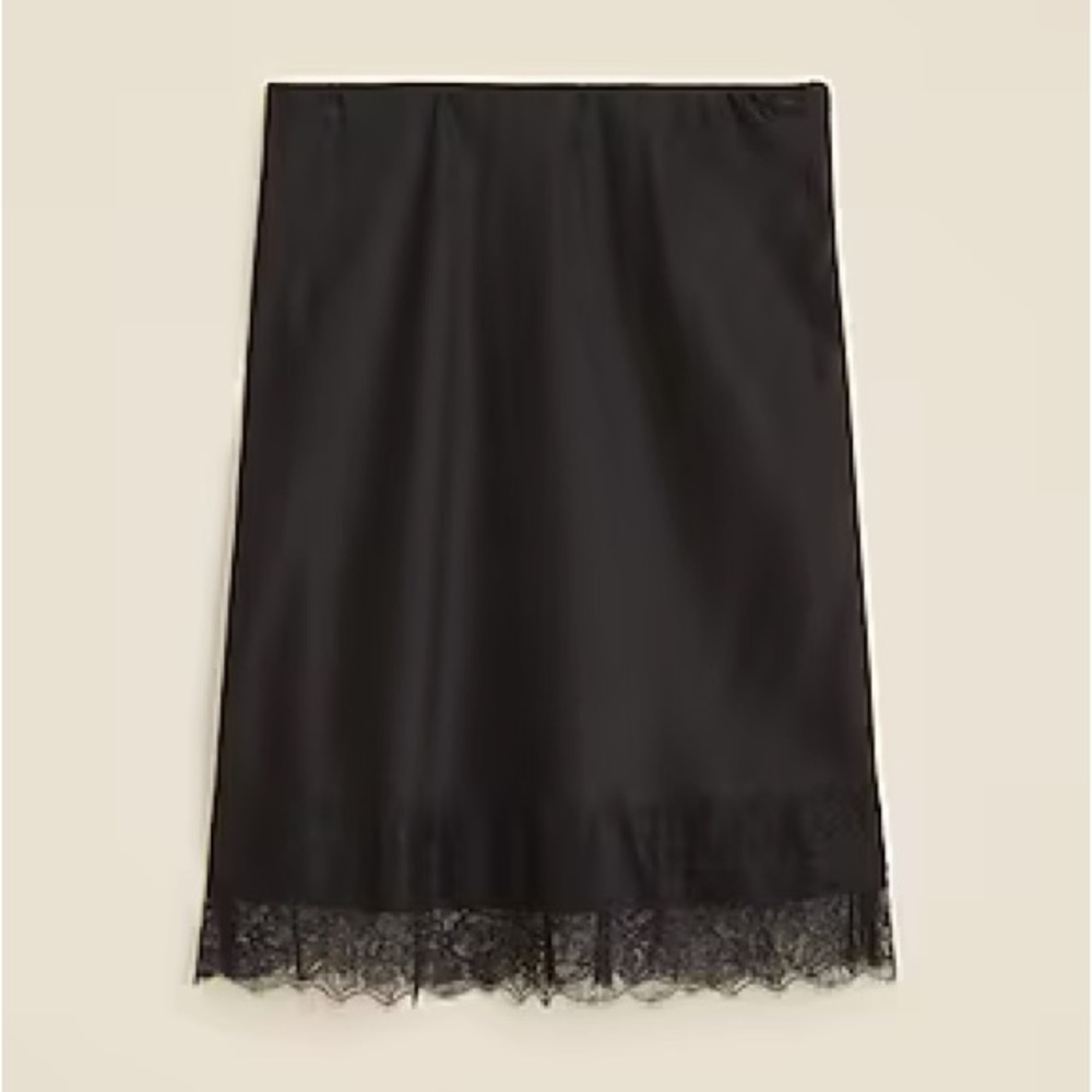 Jcrew Gwen lace-trim slip skirt in textured satin - Picture 4 of 5
